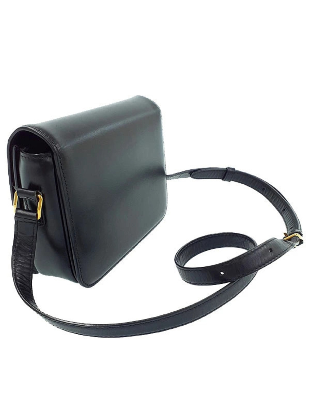 Celine Teen Bag Shoulder Triomphe Black